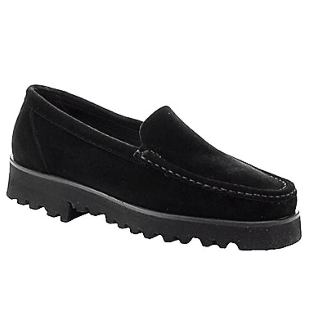 Ron White cashmere suede chunky sole loafer - Picture 3 of 7